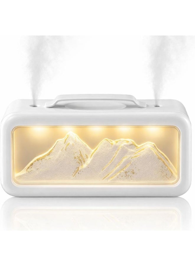 Humidifiers for Bedroom, 600ml Cool Mist Humidifier with Night Light, 23dB Quiet Operation, Mini Baby Humidifier,for Bedroom, Nursery, Office, Plants (White) - Image 2